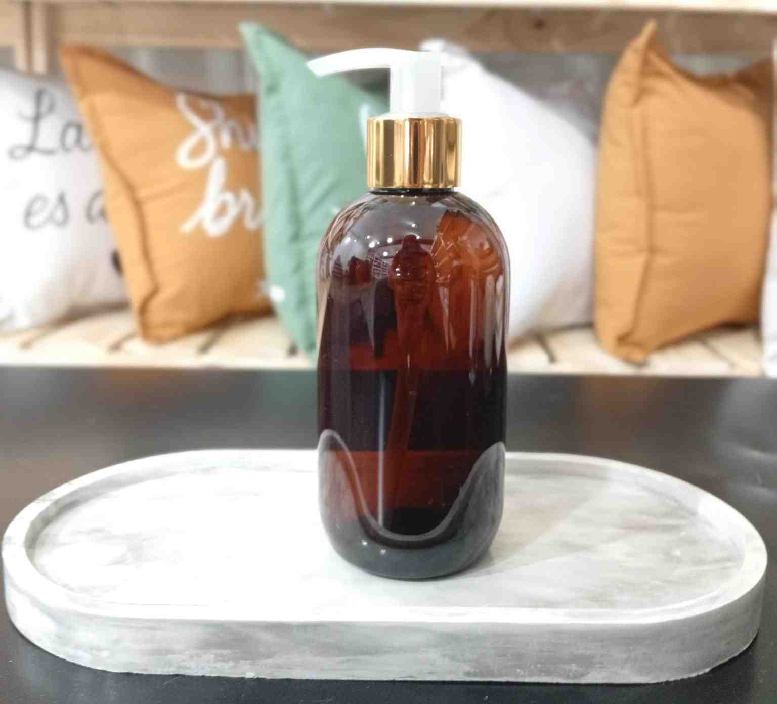 DOSIFICADOR AMBAR TAPA DORADA 250CC